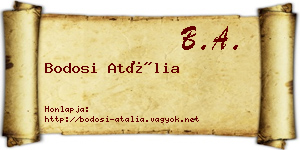 Bodosi Atália névjegykártya